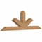 Ekena Millwork Saratoga Smooth Timber Gable Bracket, Western Red Cedar, 84"W x 28"H x 5 1/2"D x 5 1/2"F, 8/12 Pitch GBW084X28X0606SAR00SWR - alternate 3